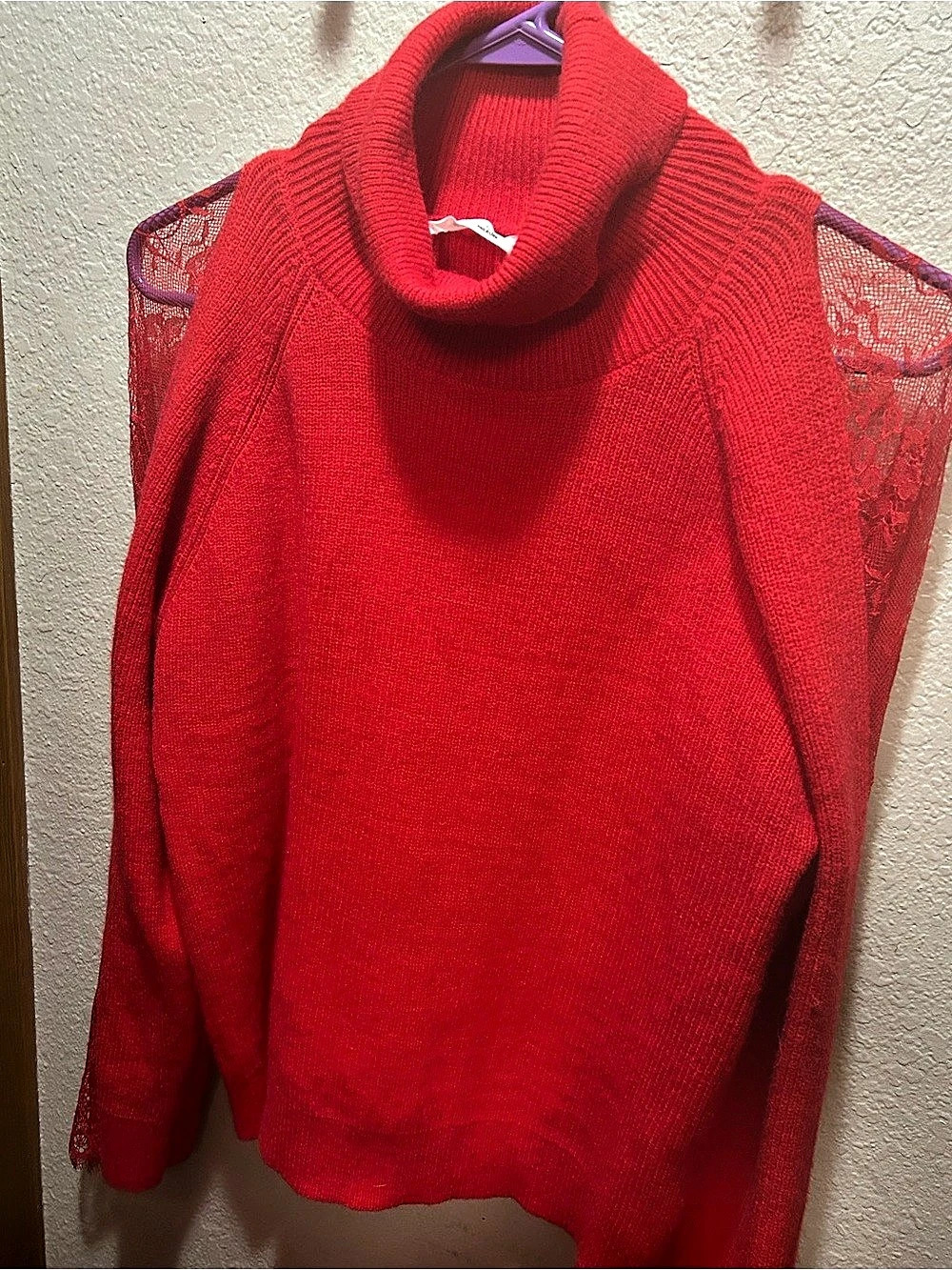 Exlura Red Cowl Neck Sweater